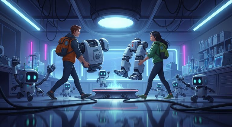 Tommy and Gina are building a robot framework foundation